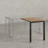 Брифинг прямой, с парящей столешнецей, на П-образном каркасе 1000x600x750 RM070-10x6 Юстус/Черный