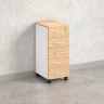 Тумба мобильная, 5 ящиков 400x500x960 RM122-40x50 Вяз Швейцарский светлый/Белый
