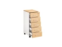 Тумба мобильная, 5 ящиков 400x500x960 RM122-40x50 Вяз Швейцарский светлый/Белый