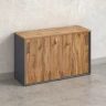 Низкий шкаф-купе на регулируемых опорах 1200x420x750 RM125-120x42 Дуб Юстус/Серый