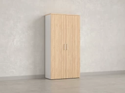 Шкаф распашной, регулируемые опоры, 5 уровней 900x420x1800 RM153-90x41 Вяз Швейцарский светлый/Белый