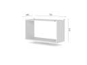 Настенная полка RLG064 73x28x41,2 Белый, Серия ЛАЙТ | LIGHT