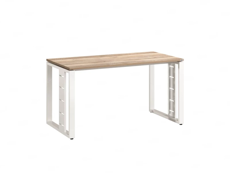 Стол прямой на О-образных опорах 1600x700x750 RM040-16x7 Дуб Маувелла/Белый