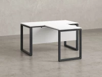 Стол с брифингом с парящей столешницей на О-образных опорах с экраном ЛДСП RM045-14x8 1400x2200x750 Белый/Серый