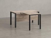 Стол с брифингом на П-образных опорах с экраном ЛДСП RM044-14x8 1400x2200x750 Дуб Маувелла/Черный