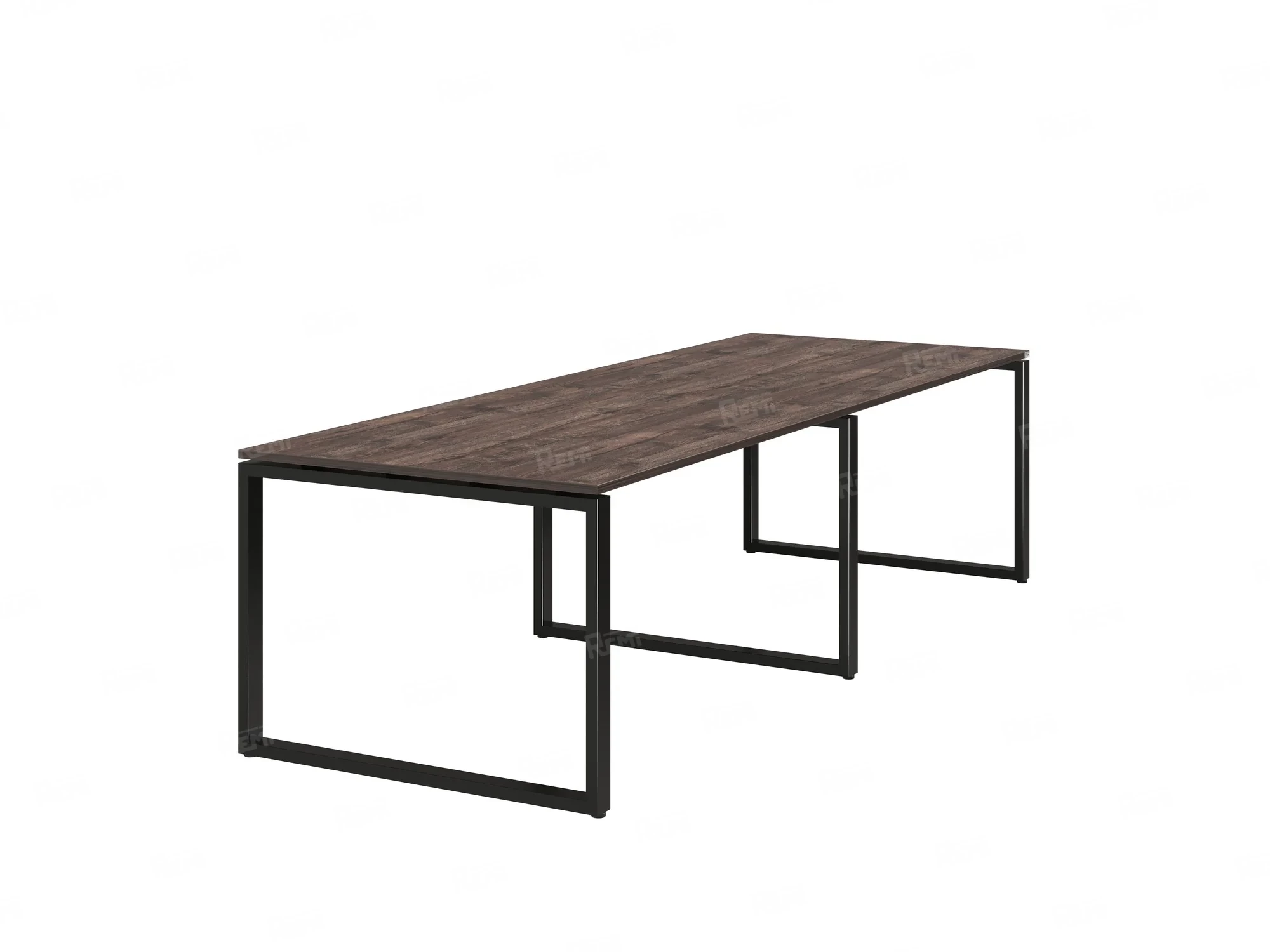 Cтол для переговоров, на О-обазном каркасе 2200x1450x750 RM081-220x145 Дуб Апрельский шоколад/Черный