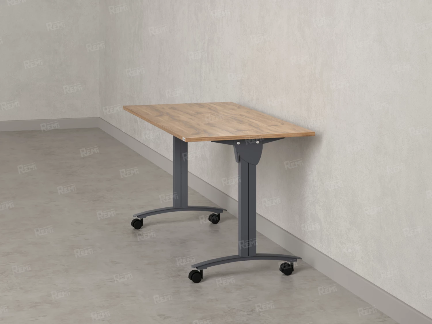 Стол складной, мобильный 1000x700x750 RM011-10x7 Дуб Юстус/Серый