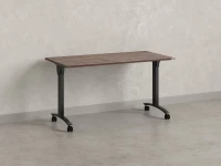 Стол складной, мобильный 800x600x750 RM011-8x6 Дуб Апрельский шоколад/Черный