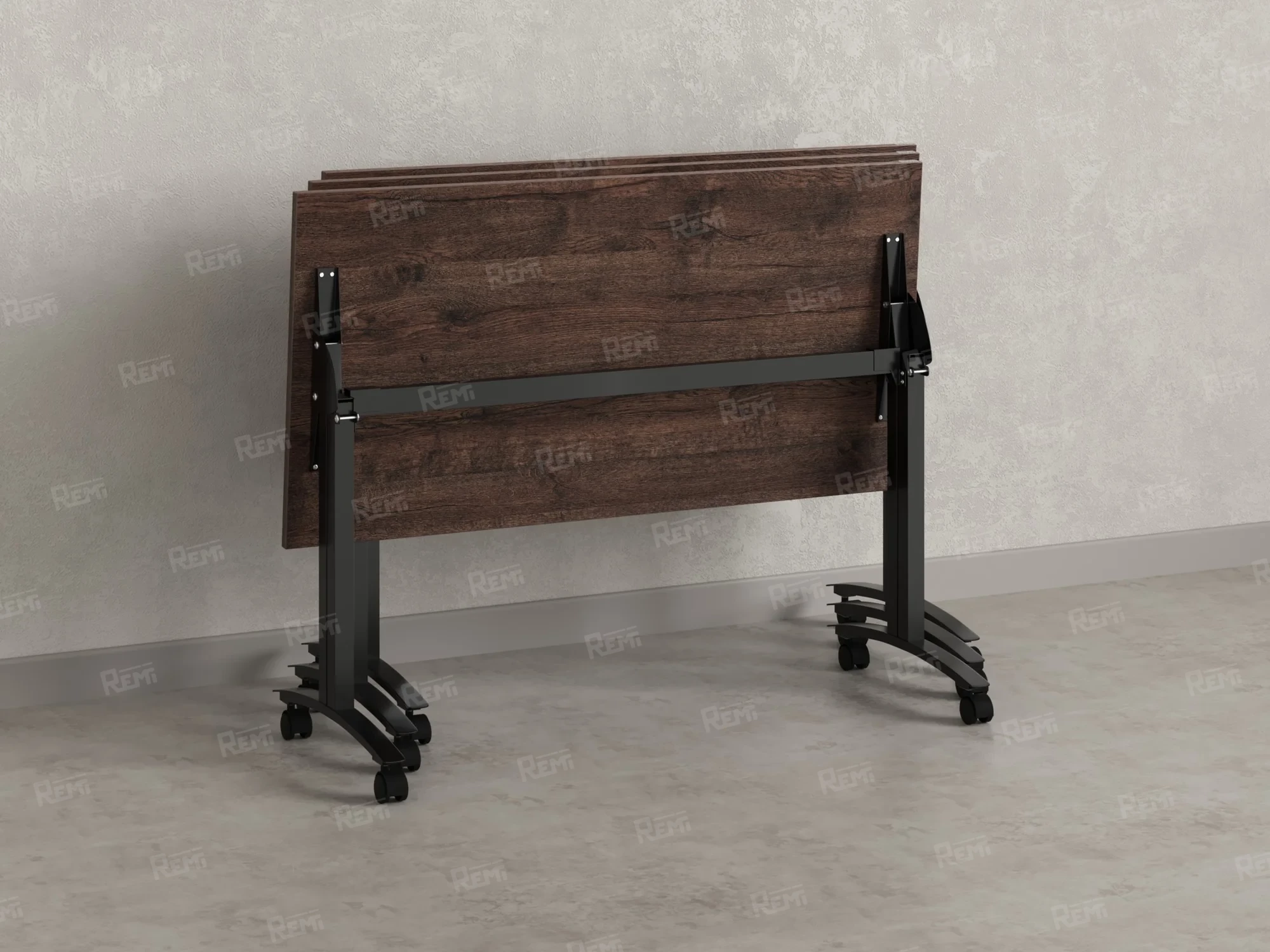 Стол складной, мобильный 800x600x750 RM011-8x6 Дуб Апрельский шоколад/Черный