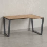 Стол угловой, U-опора, правый 1800x900/1200x750, RM050-18x9-12 Дуб Юстус/Серый