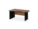BRL RB004-160х100L Стол асимметричный левый 1600х1000х740 Орех Вармия/Черный