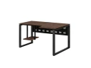 Стол угловой, экран металл, О-опора, правый 1600x800/1000x750, RM057-16x8-10 Дуб Апрельский шоколад/Черный