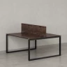 Бенч-система, 2 рабочих места, с одним экраном ЛДСП 1400x1200x750 RM169-2-14x12 Дуб Апрельский шоколад/Черный