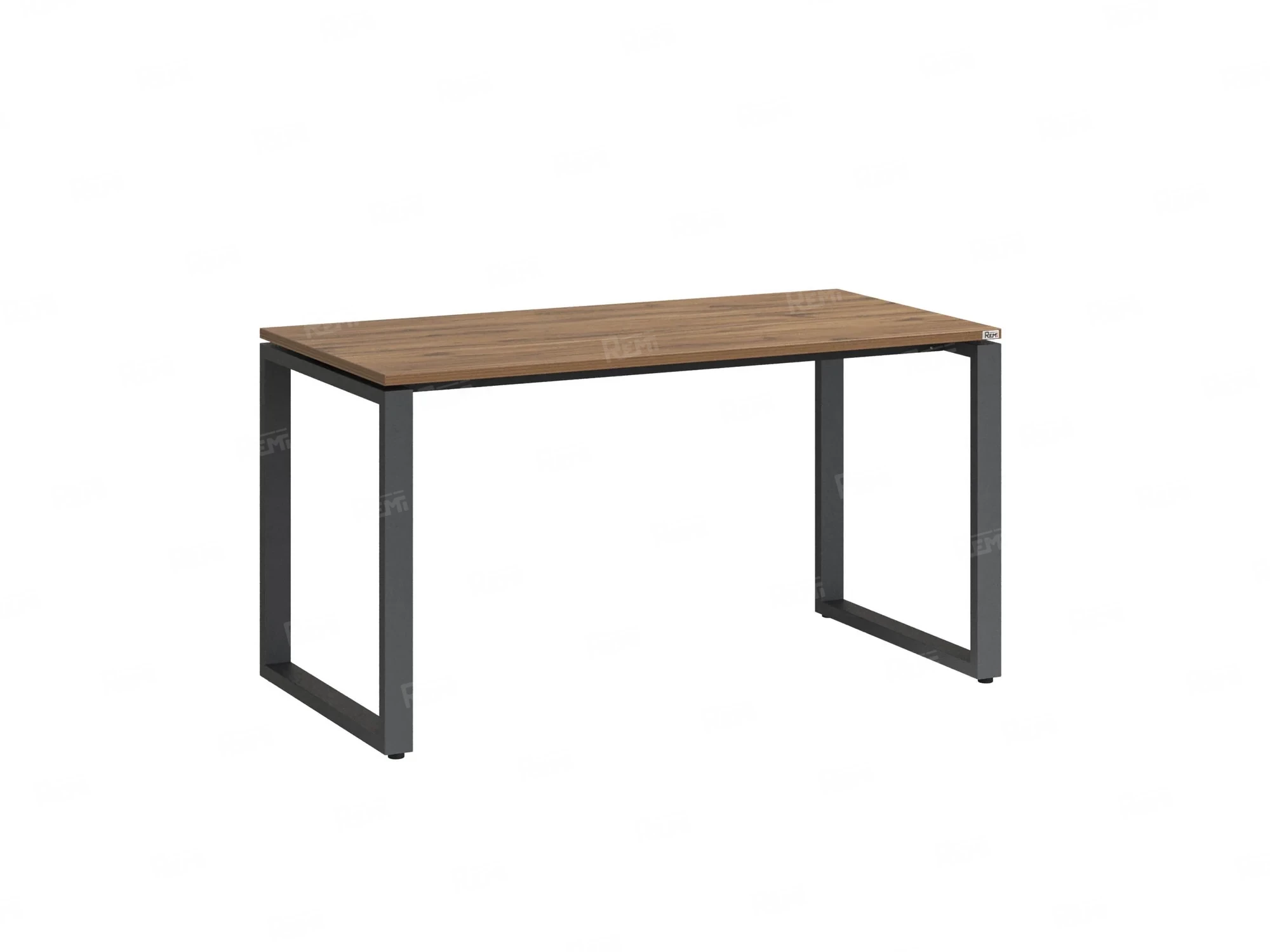 Стол прямой на O-образных опорах 1200x600x750 RM002-12x6 Дуб Юстус/Серый