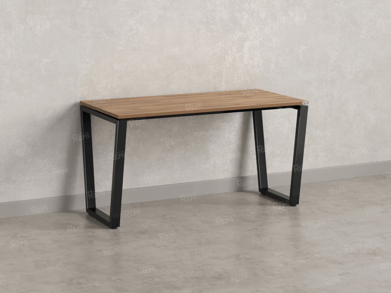 Стол прямой на U-образных опорах 1000x800x750 RM003-10x8 Дуб Юстус/Черный
