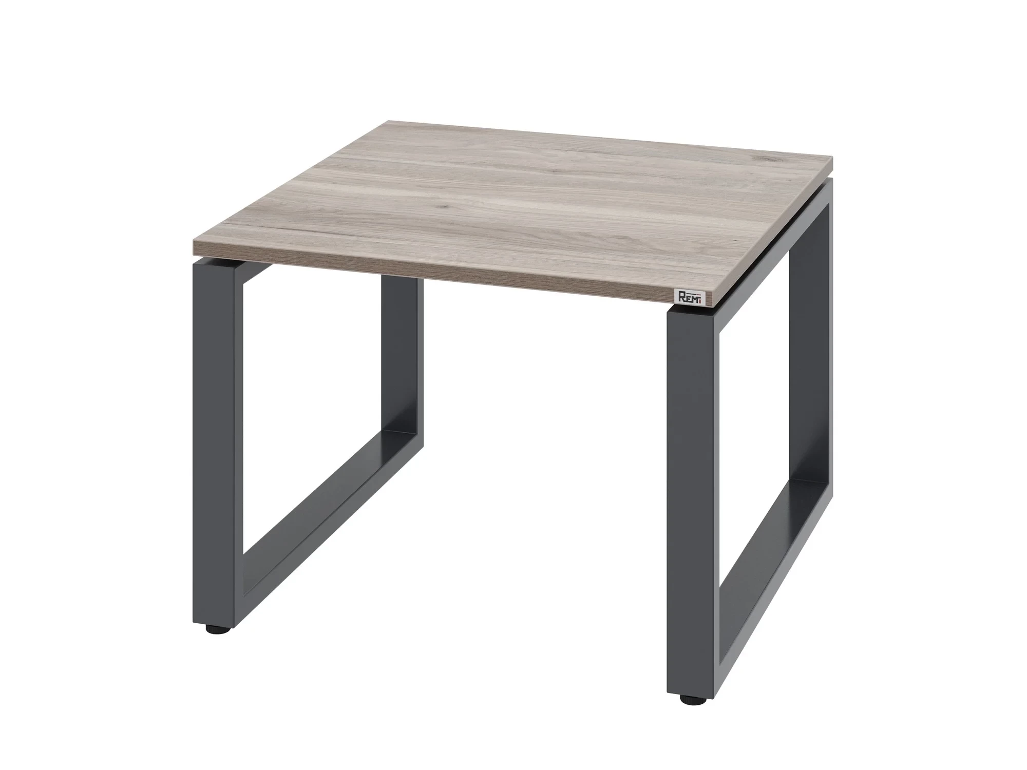 Журнальный стол с полкой 800x800x550 RM182-8x8 Дуб Маувелла/Серый