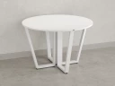 Круглый стол на U-образных опорах 1500x1500x750 RM188-15x15 Белый/Белый