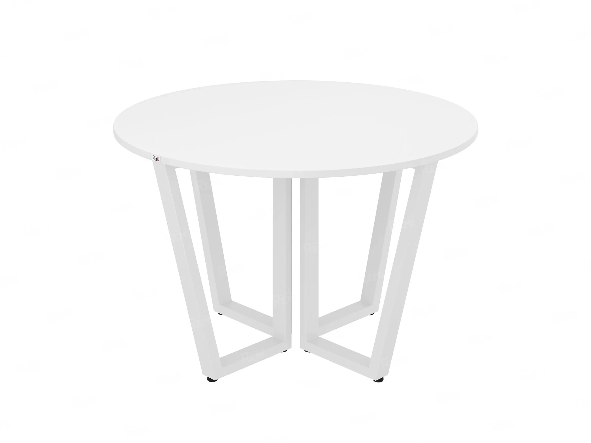 Круглый стол на U-образных опорах 1500x1500x750 RM188-15x15 Белый/Белый