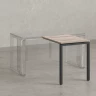 Брифинг прямой, с парящей столешнецей, на П-образном каркасе 1700x600x750 RM070-17x6 Дуб Маувелла/Серый