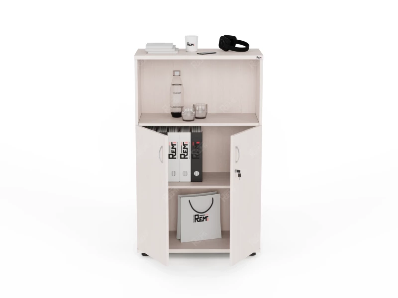 Шкаф комбинированный RLG034 700х350х1130 Дуб Молочный, Серия ЛАЙТ | LIGHT