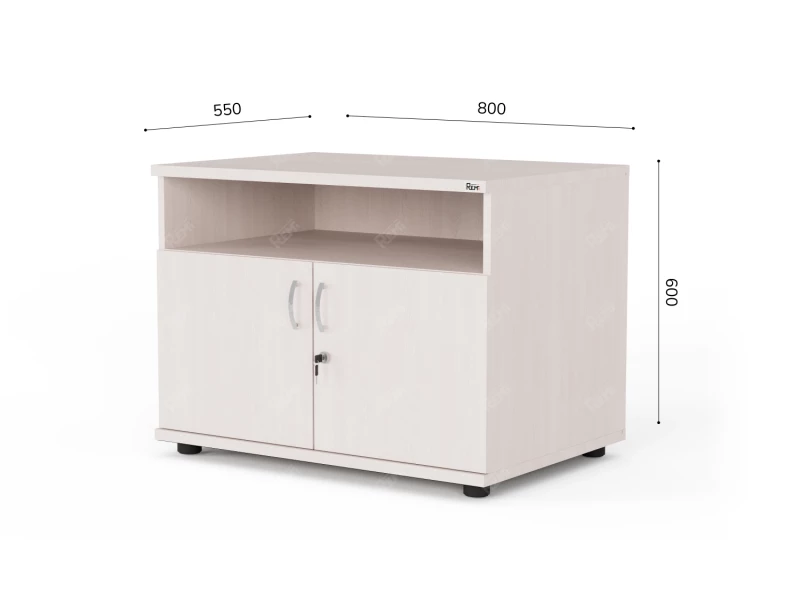 Тумба под RLG018 оргтехнику 80x55x60 Дуб Молочный, Серия ЛАЙТ | LIGHT