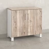Шкаф низкий распашной, 2 уровня 900x420x850 RM147-90x42 Дуб Маувелла/Белый