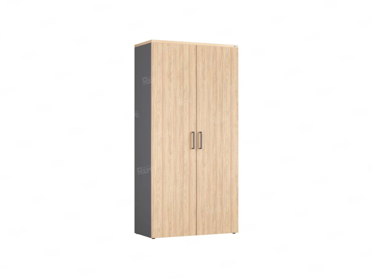 Шкаф распашной, регулируемые опоры, 5 уровней 900x420x1800 RM153-90x41 Вяз Швейцарский светлый/Серый
