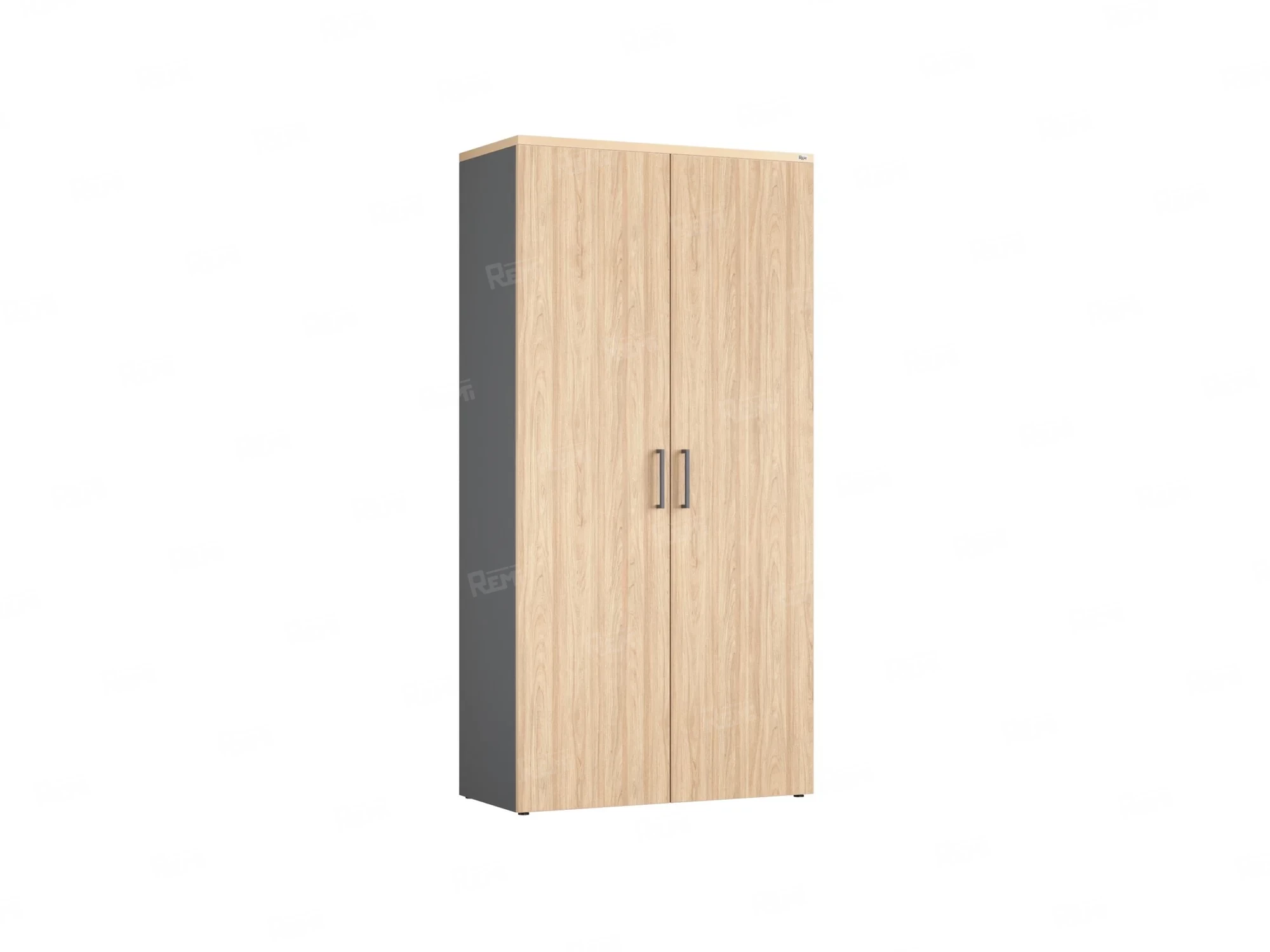 Шкаф распашной, регулируемые опоры, 5 уровней 900x420x1800 RM153-90x41 Вяз Швейцарский светлый/Серый