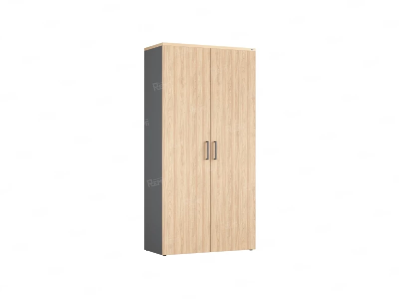 Шкаф распашной, регулируемые опоры, 5 уровней 900x420x1800 RM153-90x41 Вяз Швейцарский светлый/Серый