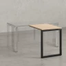Брифинг прямой, с парящей столешнецей, на О-образном каркасе 1100x600x750 RM072-11x6 Вяз Швейцарский светлый/Черный