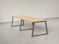 Cтол для переговоров, на A-обазном каркасе 2200x1200x750 RM083-220x120 Вяз Швейцарский светлый/Серый