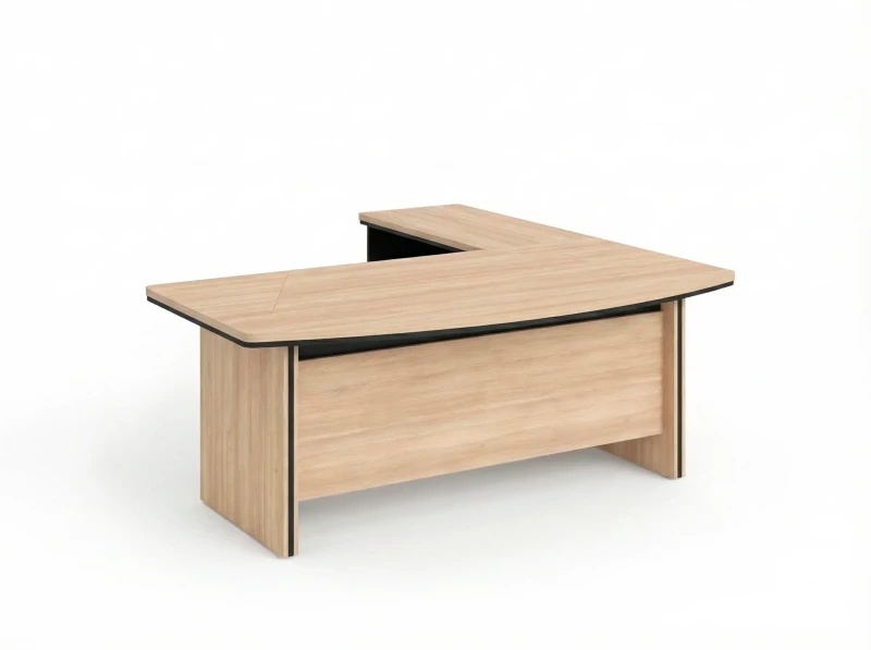 BRL RB070-200x200L Стол руководителя угловой L с тумбой 2 ящика 2000х2000х760 Акация/Черный