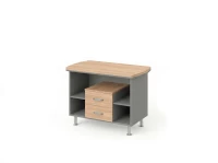 BRL RB074-120x60 Тумба сервисная на цокольных опорах 1200х600х760 Акация/Серый вулканический