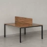 Бенч-система, 2 рабочих места, с одним экраном ЛДСП 1200x1400x750 RM165-2-12x14 Дуб Юстус/Черный