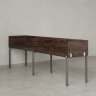 Бенч-система в 1 ряд, 2 рабочих места 5 ЛДСП экранов 2000x600x750 RM167-2-20x6 Дуб Апрельский шоколад/Серый