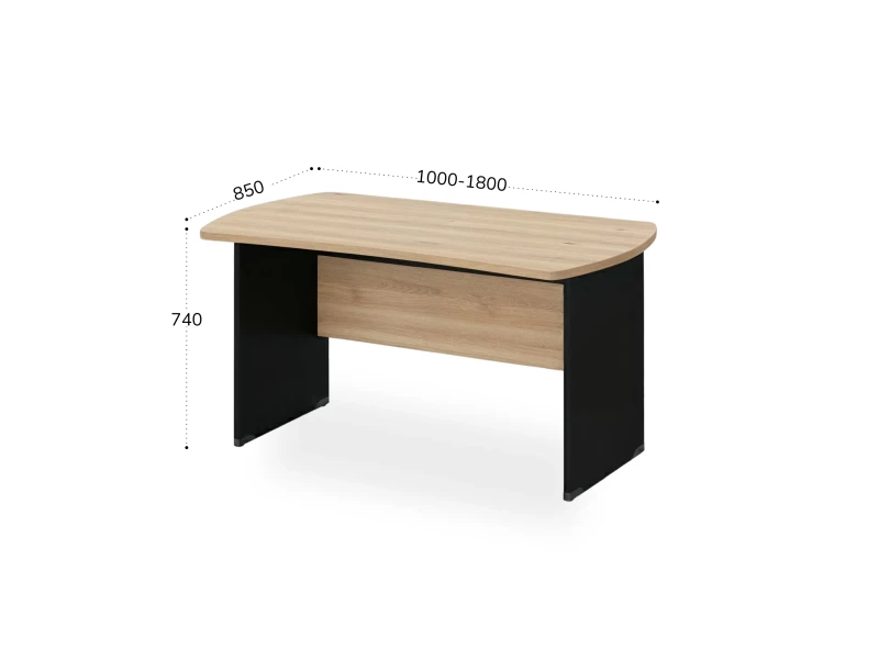 BRL RB003-120х85 Стол симметричный 1200х850х740 Акация/Черный