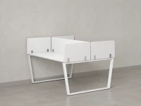 Бенч-система, 2 рабочих места, 5 тканевых экранов 1200x1600x750 RM172-3-12x16 Белый/Белый