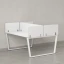 Бенч-система, 2 рабочих места, 5 тканевых экранов 1200x1600x750 RM172-3-12x16 Белый/Белый