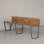 Бенч-система в 1 ряд, 2 рабочих места 2 ЛДСП экранов 2400x600x750 RM174-4-24x6 Дуб Юстус/Серый