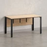 Стол прямой на П-образных опорах, экран ЛДСП 1800x600x750 RM005-18x6 Вяз Швейцарский светлый/Черный