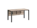 Стол прямой, П-опоры, экран ЛДСП,парящая стол-ца 1000x800x750 RM007-10x8 Дуб Маувелла/Серый