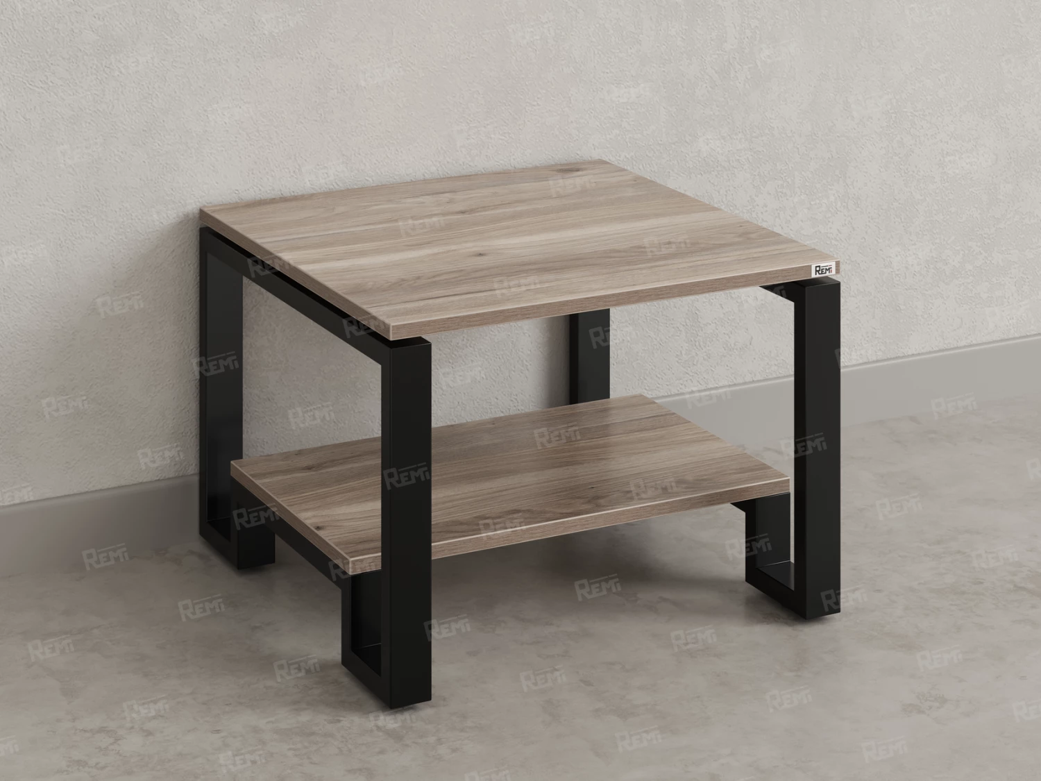 Журнальный стол с полкой 1100x700x550 RM181-11x7 Дуб Маувелла/Черный