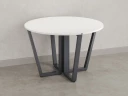 Круглый стол на U-образных опорах 1500x1500x750 RM188-15x15 Белый/Серый