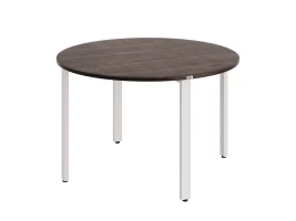 Круглый стол на П-образных опорах 1200x1200x750 RM186-12x12 Дуб Апрельский шоколад/Белый