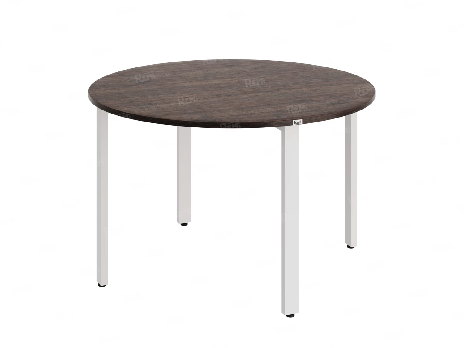 Круглый стол на П-образных опорах 1200x1200x750 RM186-12x12 Дуб Апрельский шоколад/Белый