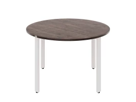 Круглый стол на П-образных опорах 1200x1200x750 RM186-12x12 Дуб Апрельский шоколад/Белый