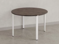 Круглый стол на П-образных опорах 1200x1200x750 RM186-12x12 Дуб Апрельский шоколад/Белый