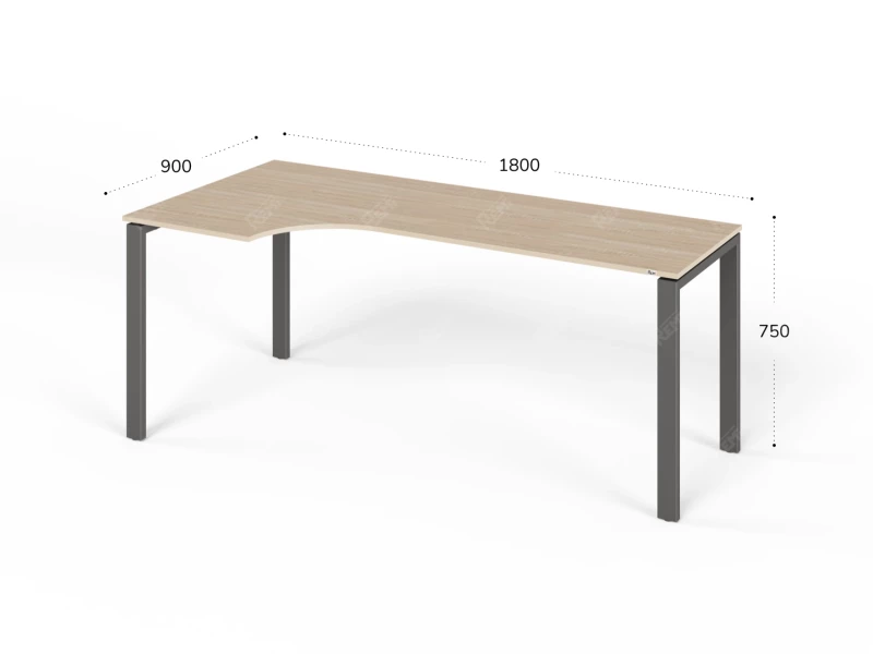 Угловой стол RLG016 180x90x75 Дуб Сонома, Серия ЛАЙТ | LIGHT