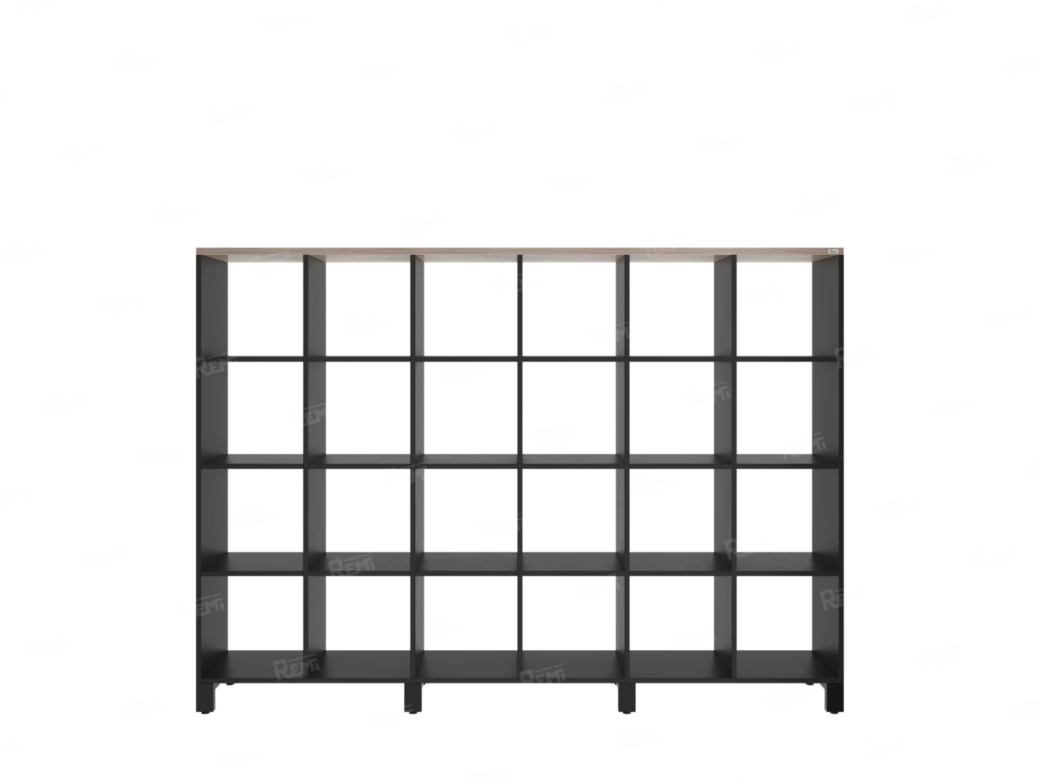 Стеллаж, 24 ячейки 2250х370х1620 RM141-225x37 Дуб Маувелла/Черный