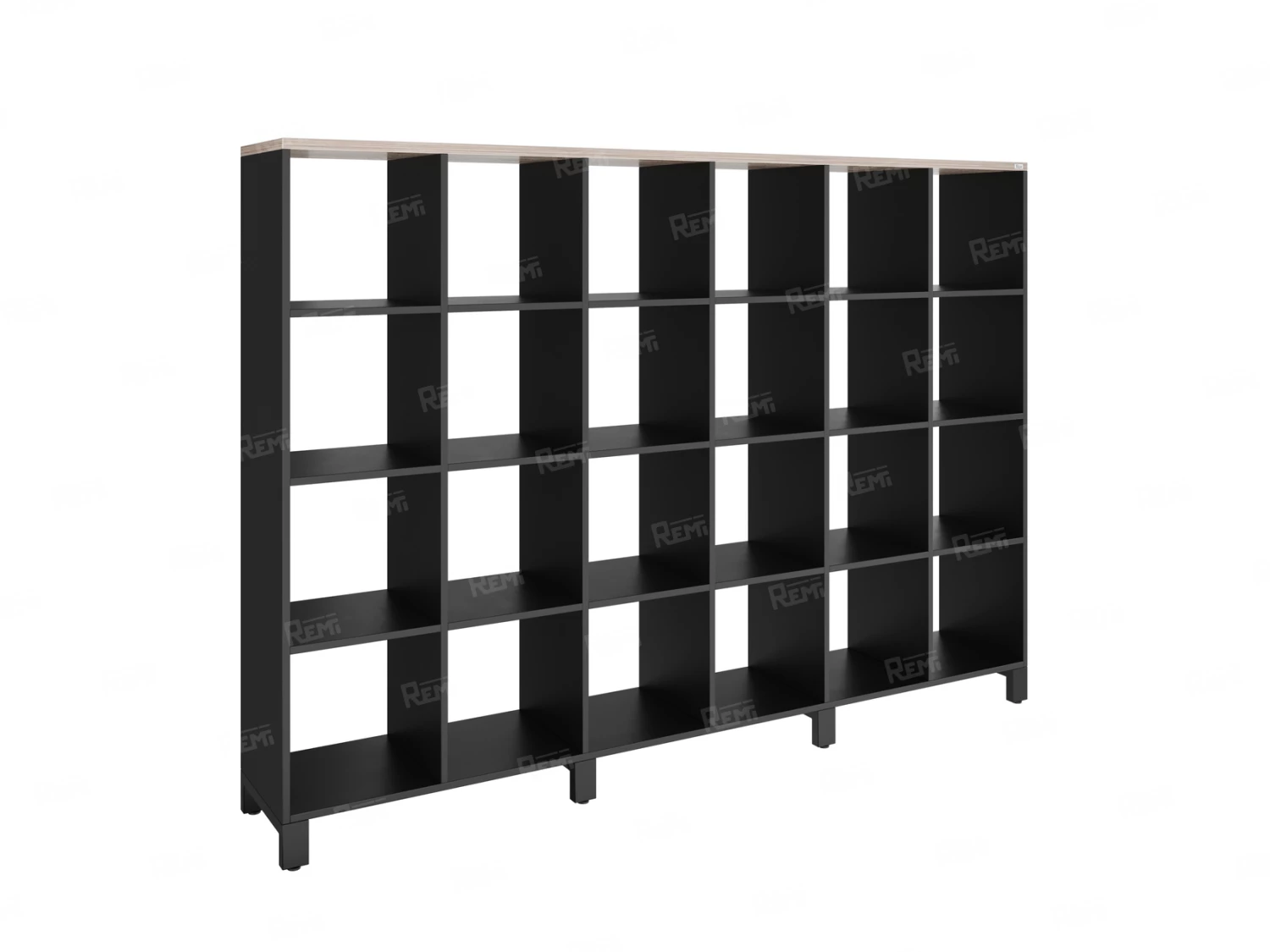 Стеллаж, 24 ячейки 2250х370х1620 RM141-225x37 Дуб Маувелла/Черный